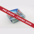 Christmas Watercolour Townscape square glass coaster set of 6, pre-order coming soon