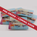 Watercolour Seascape square glass coaster set of 6, pre-order coming soon