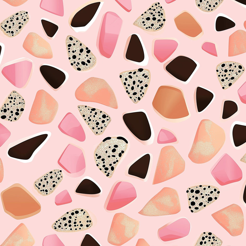 Original blush pink terrazzo artwork used on these coasters