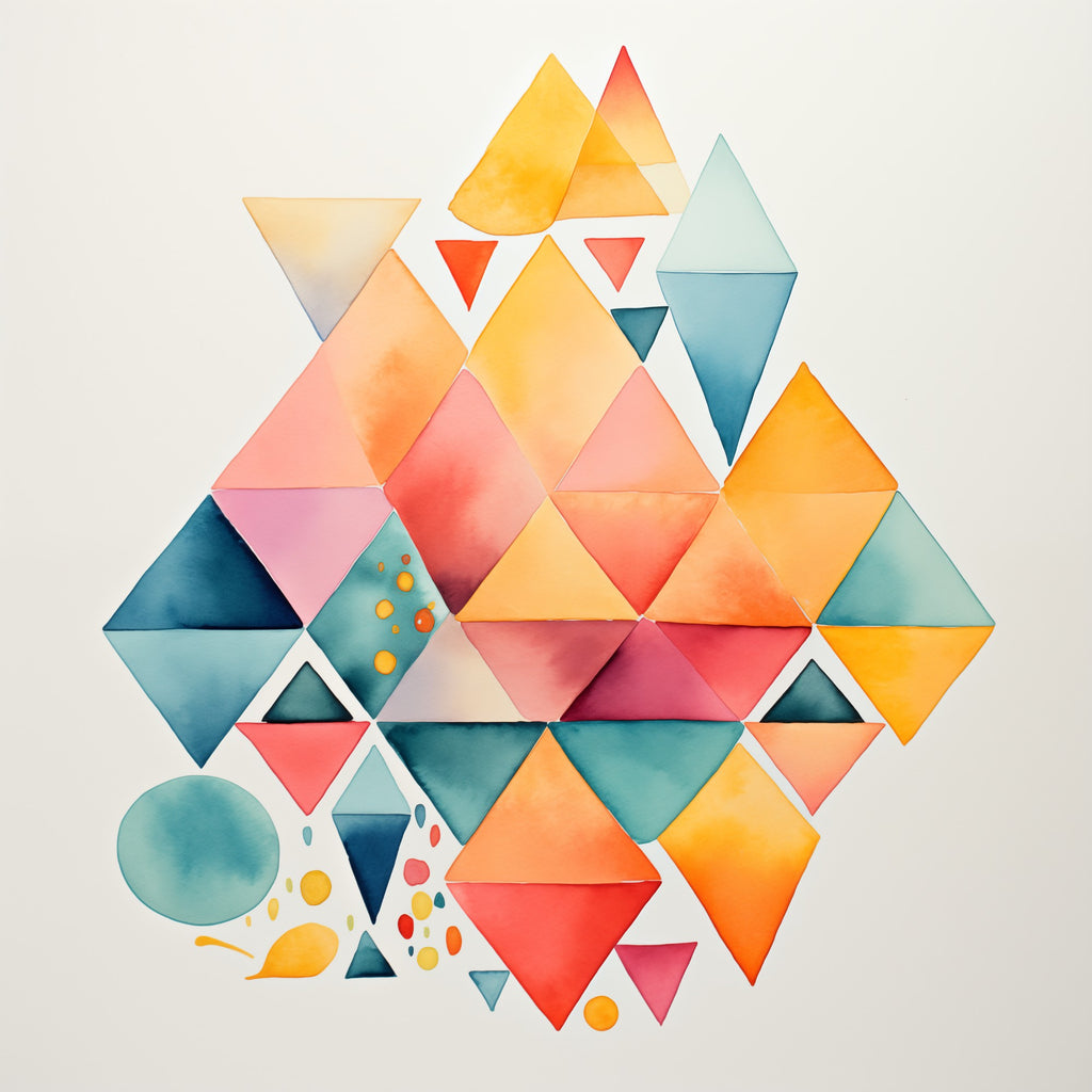 Original pastel diamond mosaic artwork used on these coasters
