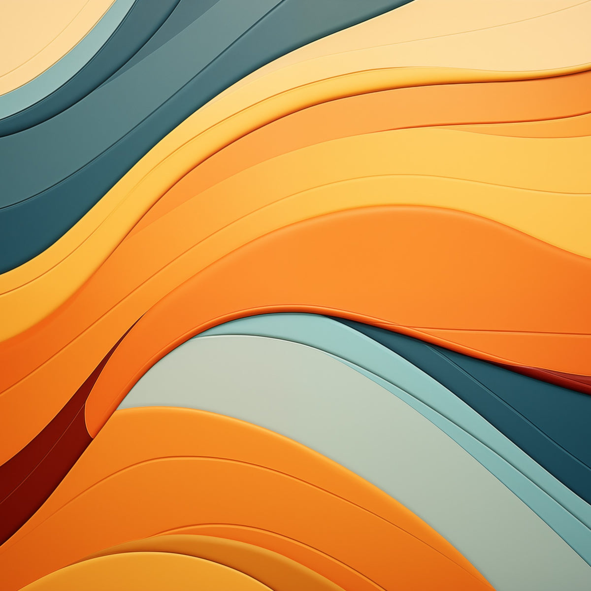Original orange & teal retro waves artwork used on these coasters