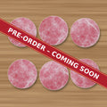 Rose Quartz Pink Marble round ceramic coaster set of 6, UV printed, pre-order coming soon