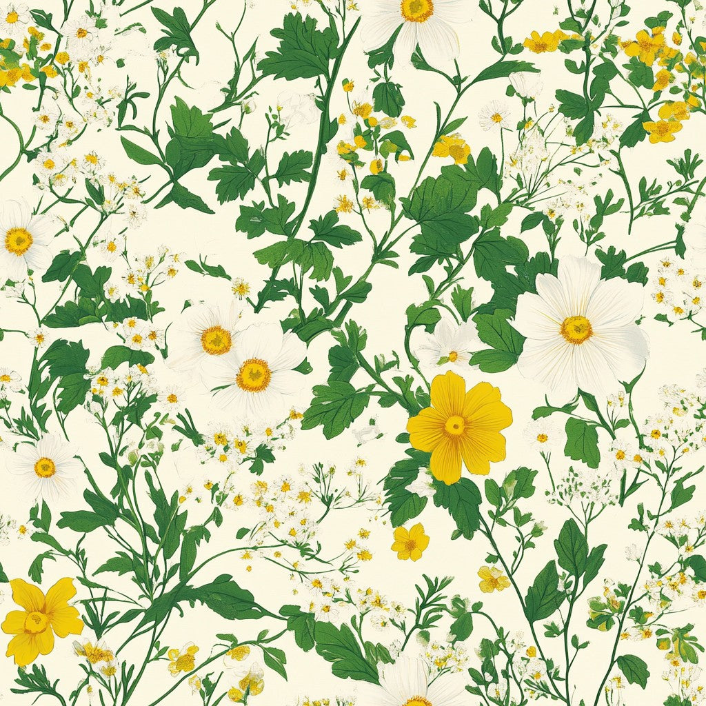 Original ditsy daisy floral artwork used on these coasters