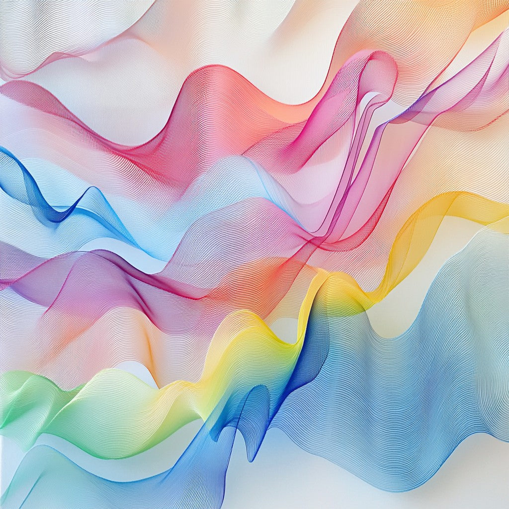 Original pastel aurora waves artwork used on these coasters