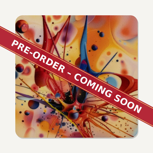 Acrylic Oil Splash No.5 Square Glass Coasters – Set of 6 – Coming Soon