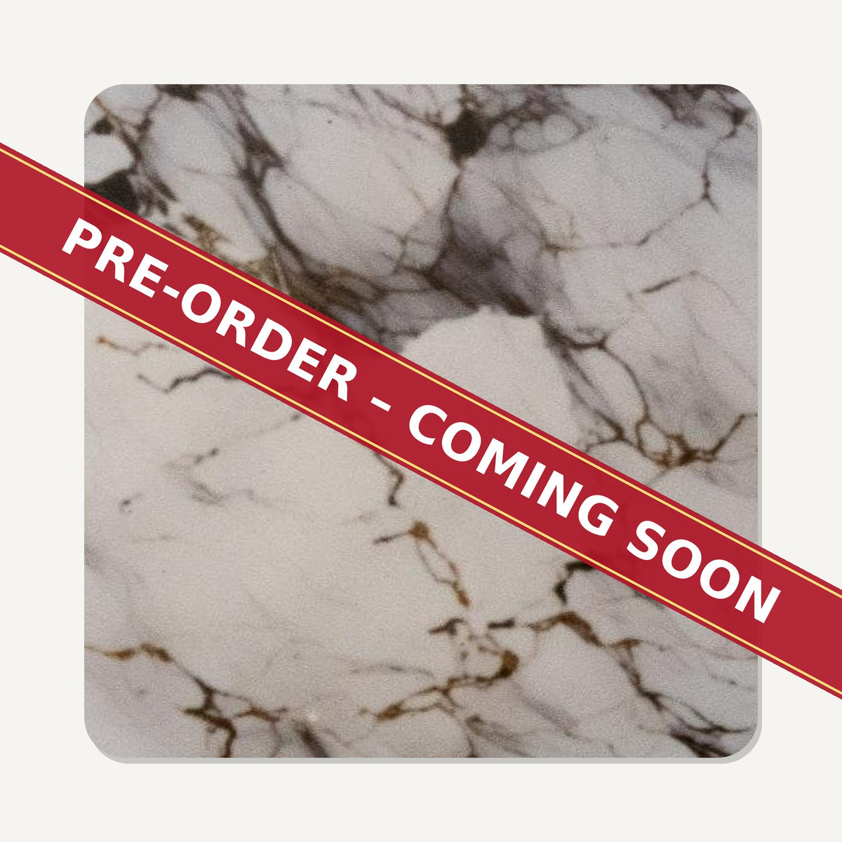 Grey, White & Gold Marble square glass coaster set of 6, pre-order coming soon