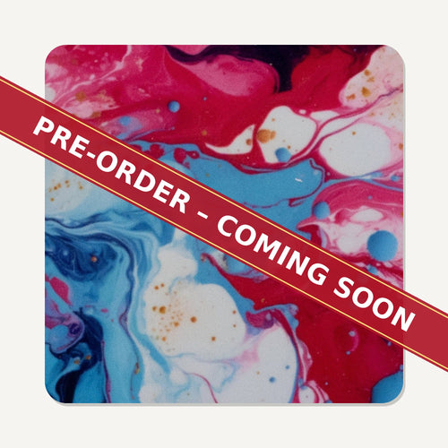 Acrylic Oil Splash Art Square Glass Coasters – Set of 6 – Coming Soon