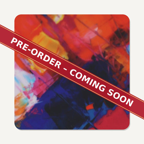 Abstract Painterly square glass coaster set of 6, pre-order coming soon