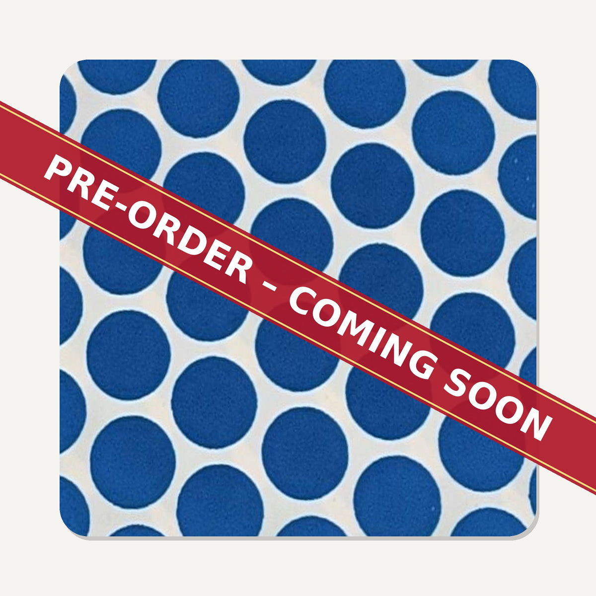 Blue Spot Pattern square glass coaster set of 6, pre-order coming soon