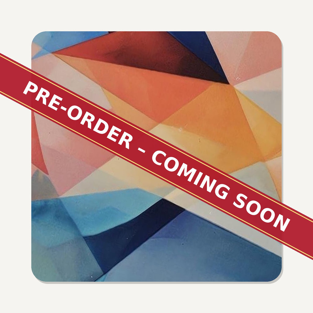 Geometric Rainbow square glass coaster set of 6, pre-order coming soon