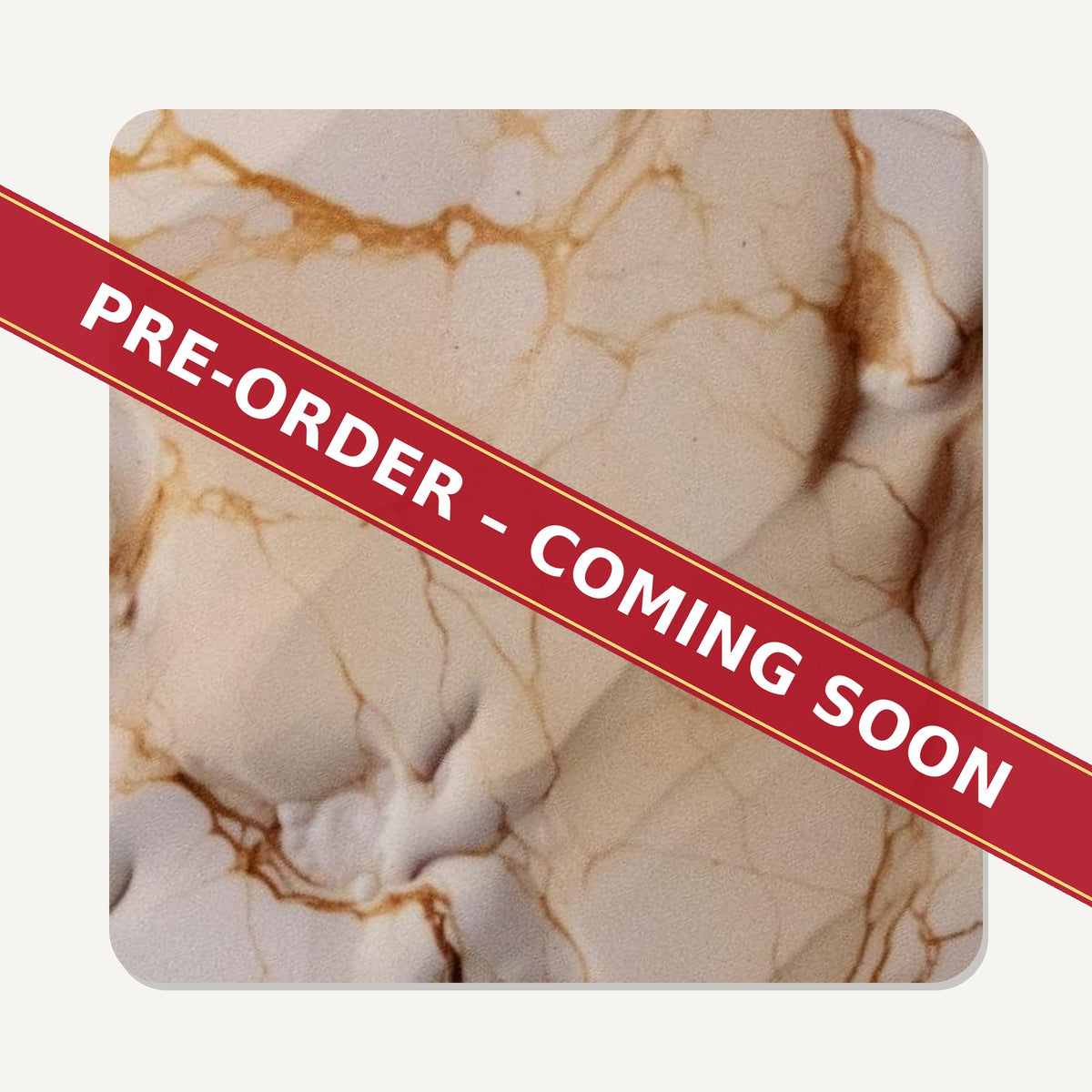 Coffee & Cream Marble square glass coaster set of 6, pre-order coming soon