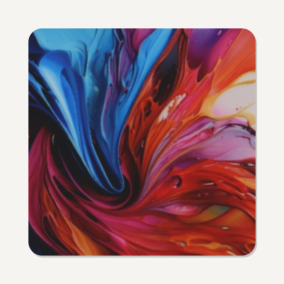 Abstract Vortex No.7 – the flat artwork printed on these square glass coasters