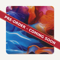 Liquid Splash Blue & Orange square glass coaster set of 6, pre-order coming soon