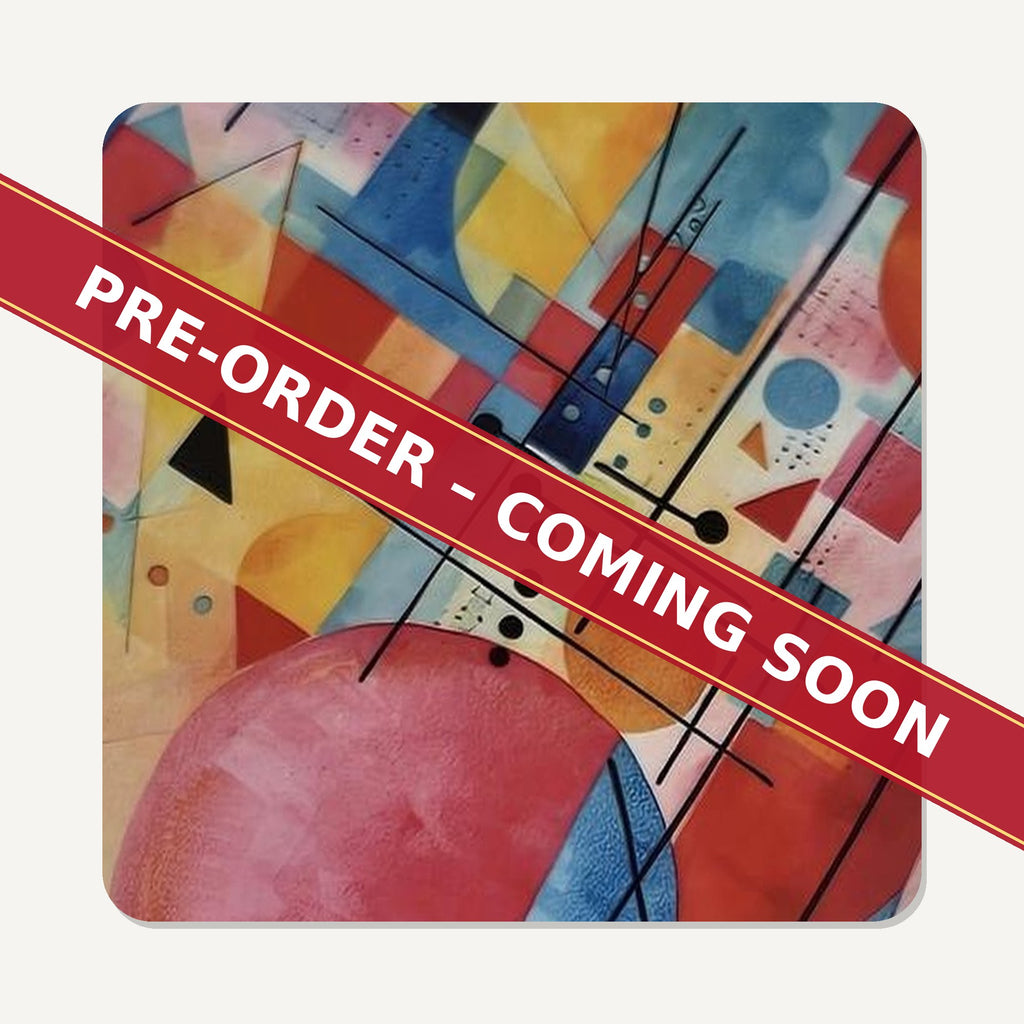 Abstract Geometric square glass coaster set of 6, pre-order coming soon