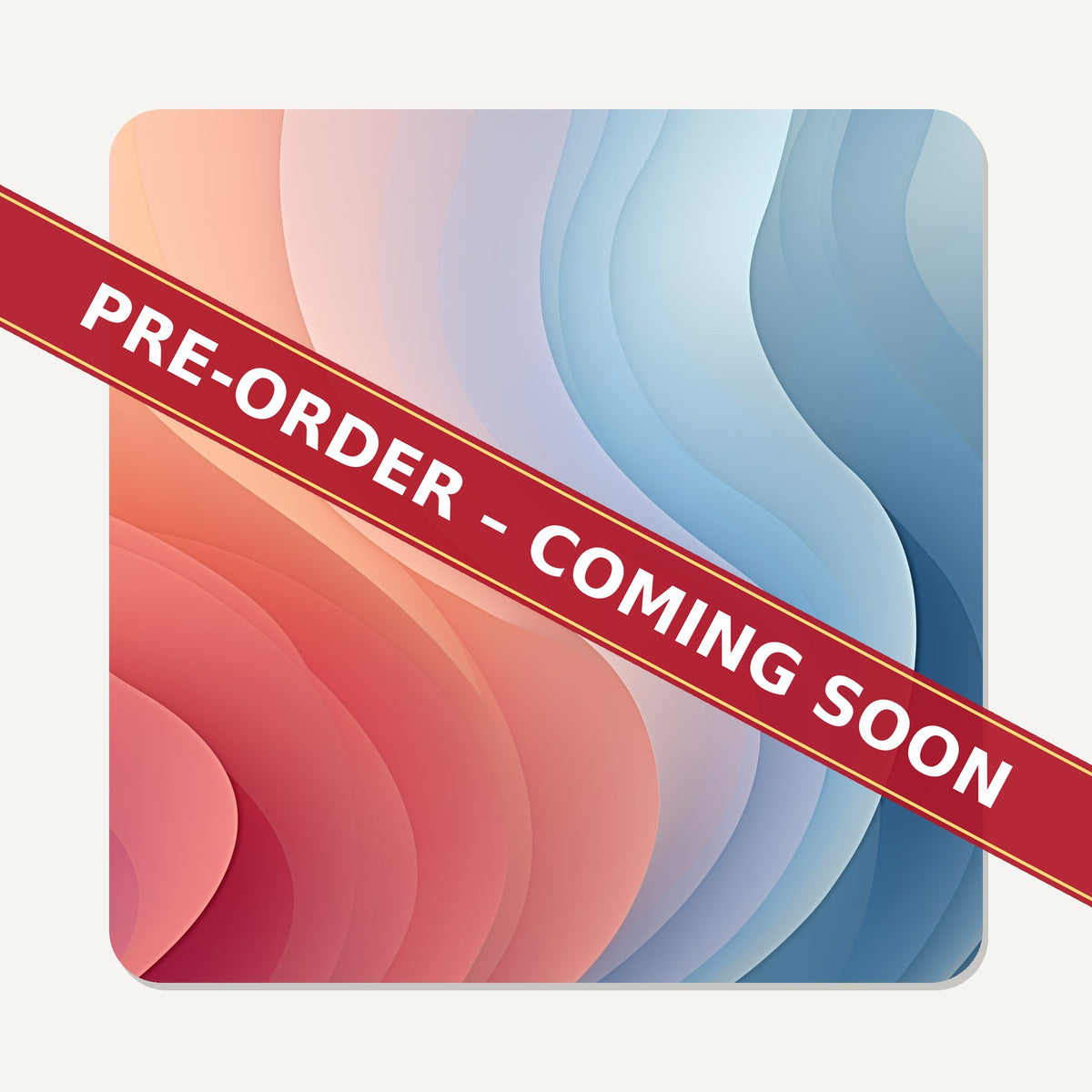 Peach & Sky Blue Fluid Marble square glass coaster set of 6, pre-order coming soon