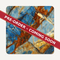 Blue & Copper Marble square glass coaster set of 6, pre-order coming soon