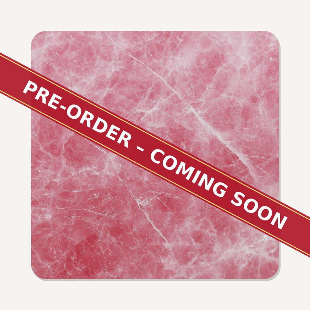 Rose Quartz Pink Marble square glass coaster set of 6, pre-order coming soon