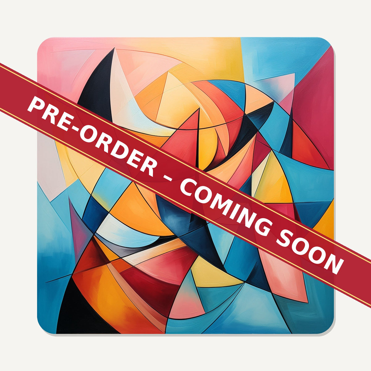 Cubist Colour Shards square glass coaster set of 6, pre-order coming soon