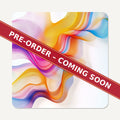 Rainbow Silk Ribbons square glass coaster set of 6, pre-order coming soon