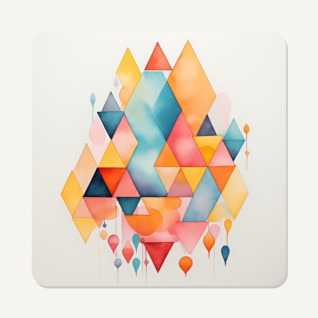 Pastel Diamond Hearts – the flat artwork printed on these square glass coasters