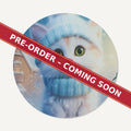 Christmas Kitten in Blue Scarf round ceramic coaster set of 6, pre-order coming soon