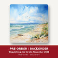 Dunes & Breaking Waves square glass coaster set of 6 – pre-order / backorder, dispatching mid to late November 2026
