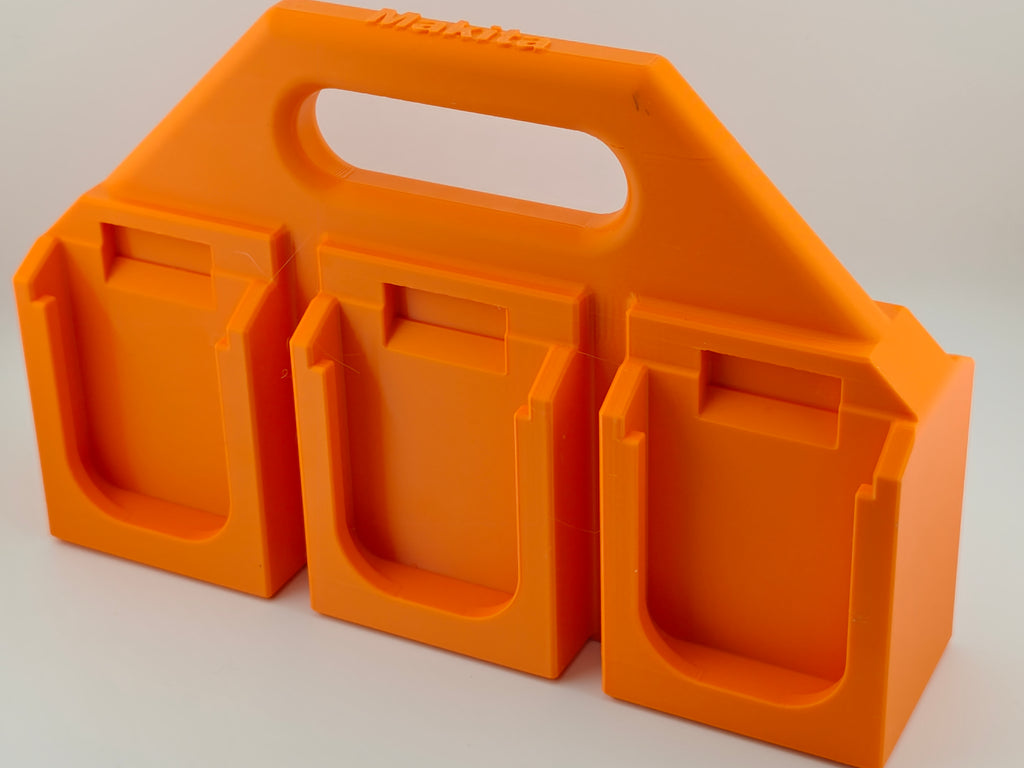 Makita-compatible 18V six-battery caddy – front view