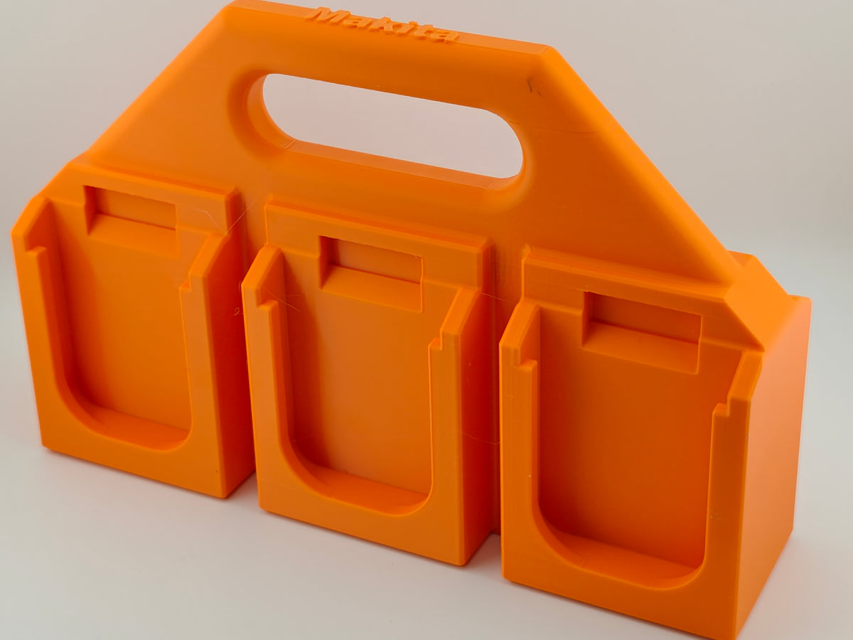 Makita-compatible 18V six-battery caddy – front view