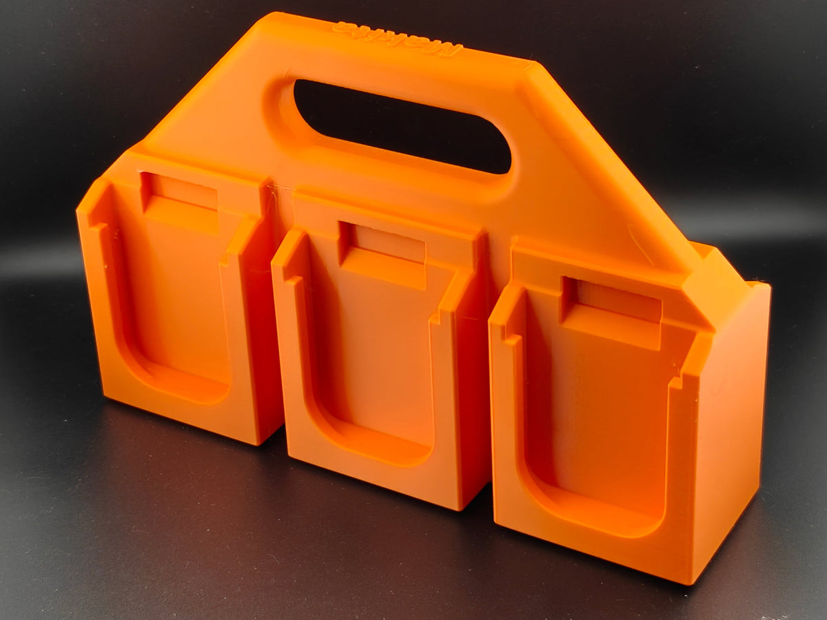 Makita-compatible 18V six-battery caddy – front view