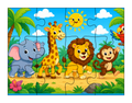 Safari Friends Children's Jigsaw –12 Pieces,  Ages 0–2 years - 250mm x 200mm