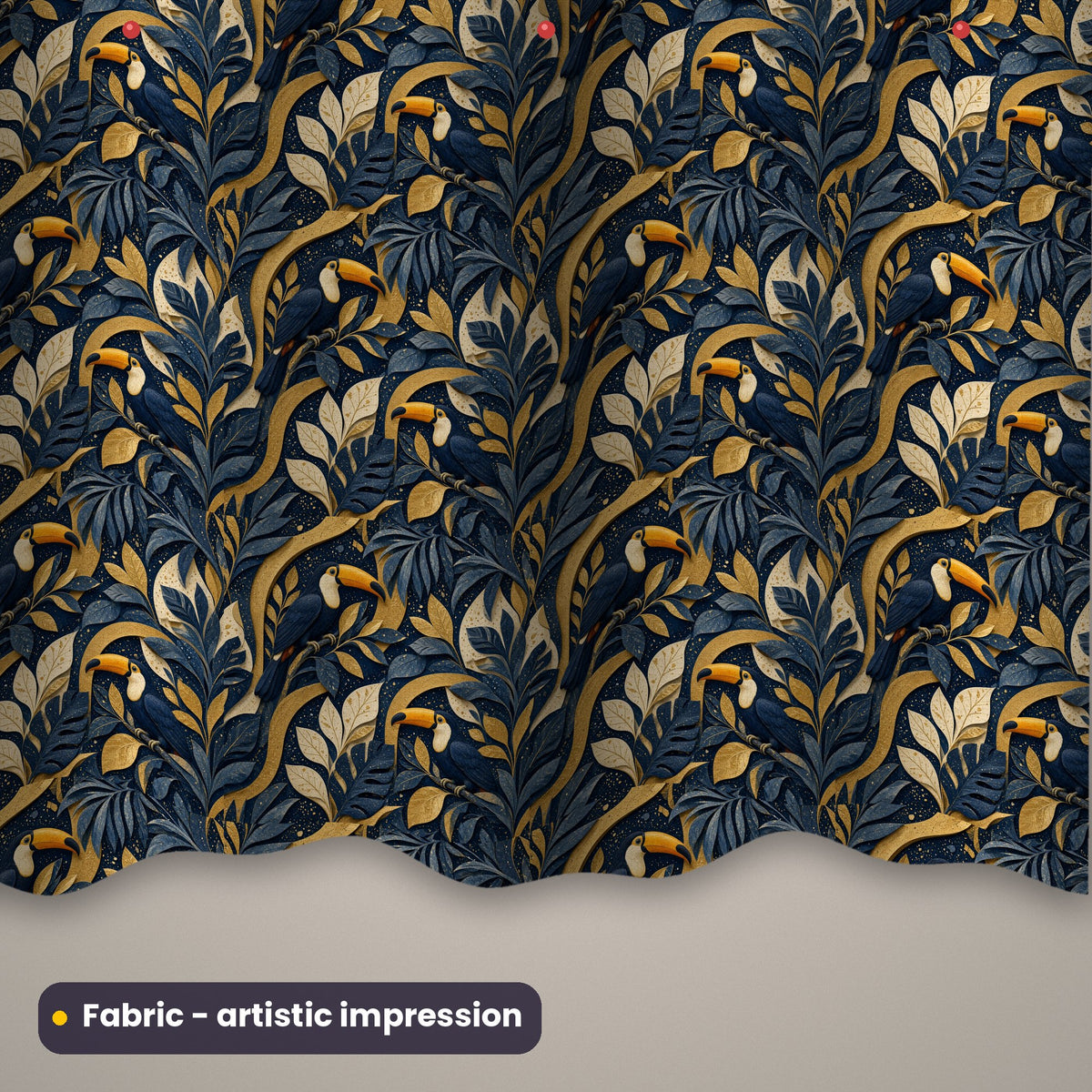 Artistic impression of seamless artwork from the Botanical & Spring Gardens Seamless Phone Case & Product Art pack on a length of printed fabric