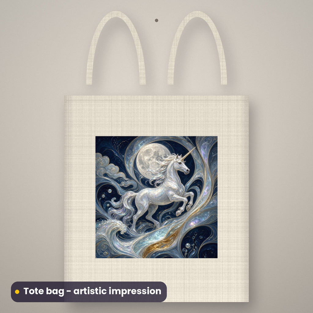 Artistic impression of seamless artwork from the Cute, Fantasy & Celestial Seamless Phone Case & Product Art pack on a canvas tote bag