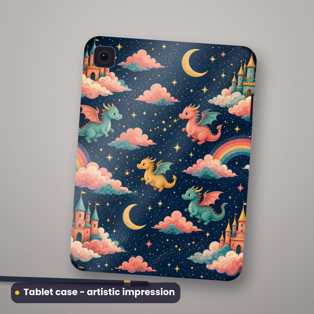 Artistic impression of seamless artwork from the Cute, Fantasy & Celestial Seamless Phone Case & Product Art pack on a tablet case back