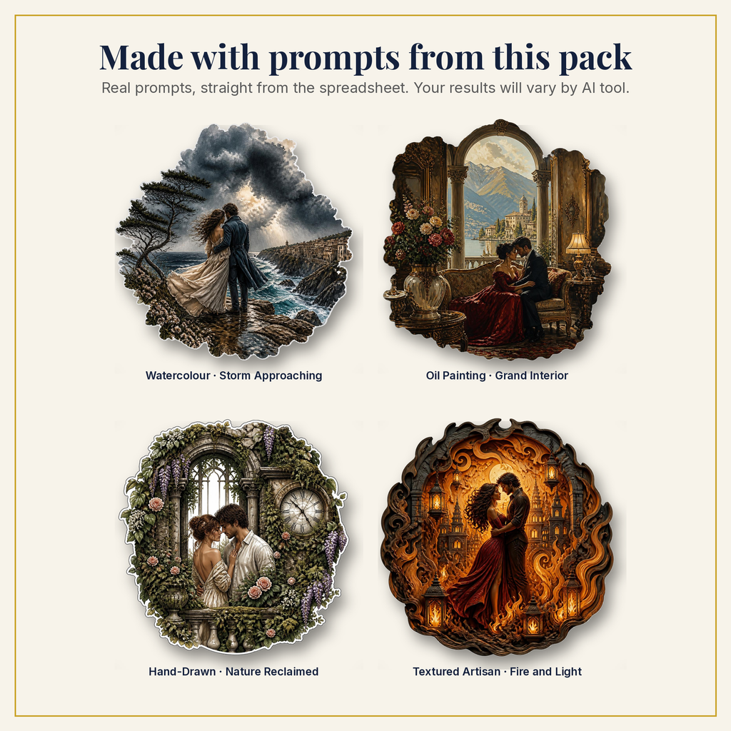 Sample artwork made with prompts from this pack