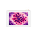 Berry Puddle Pour Canvas Cosmetic Bag – White