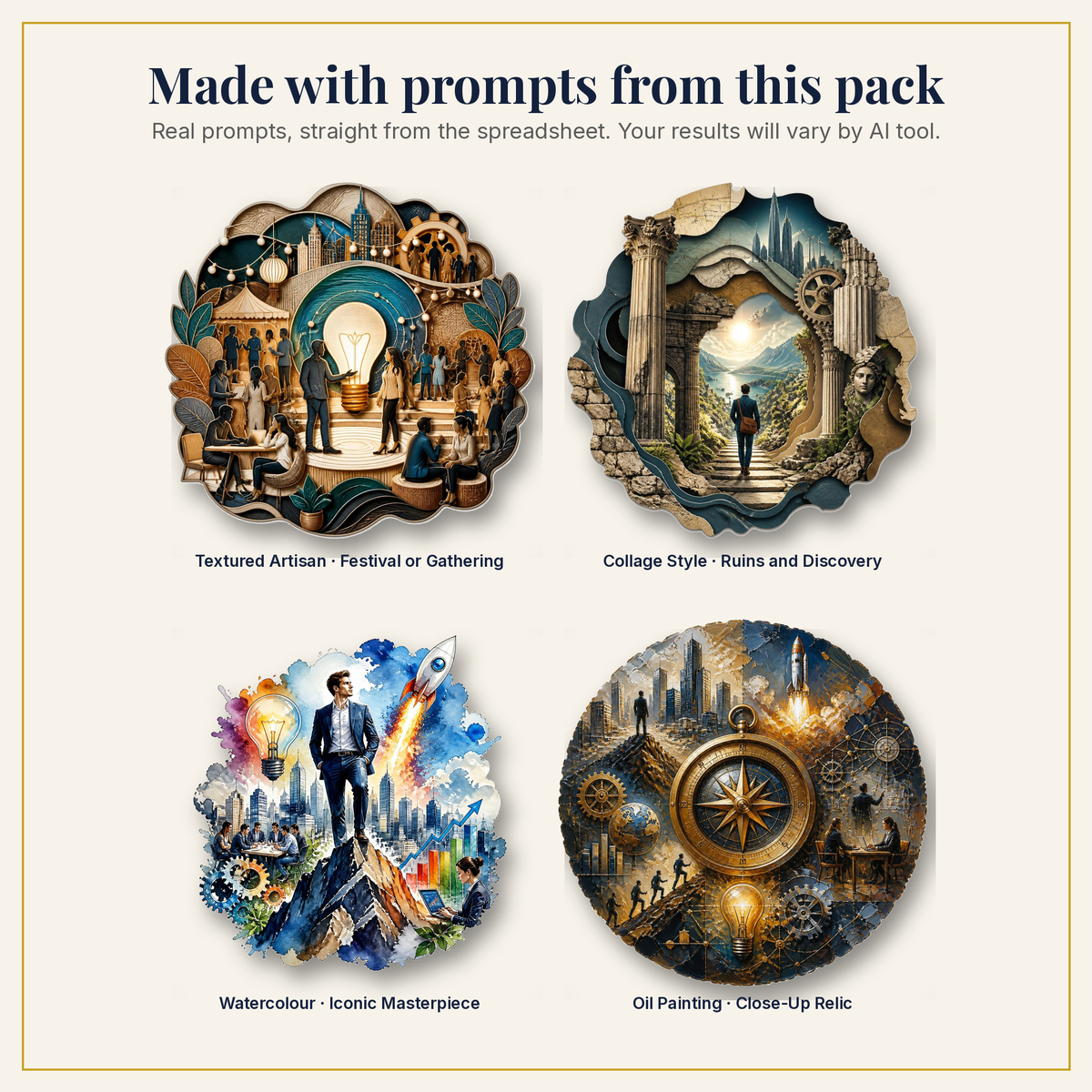 Sample artwork made with prompts from this pack