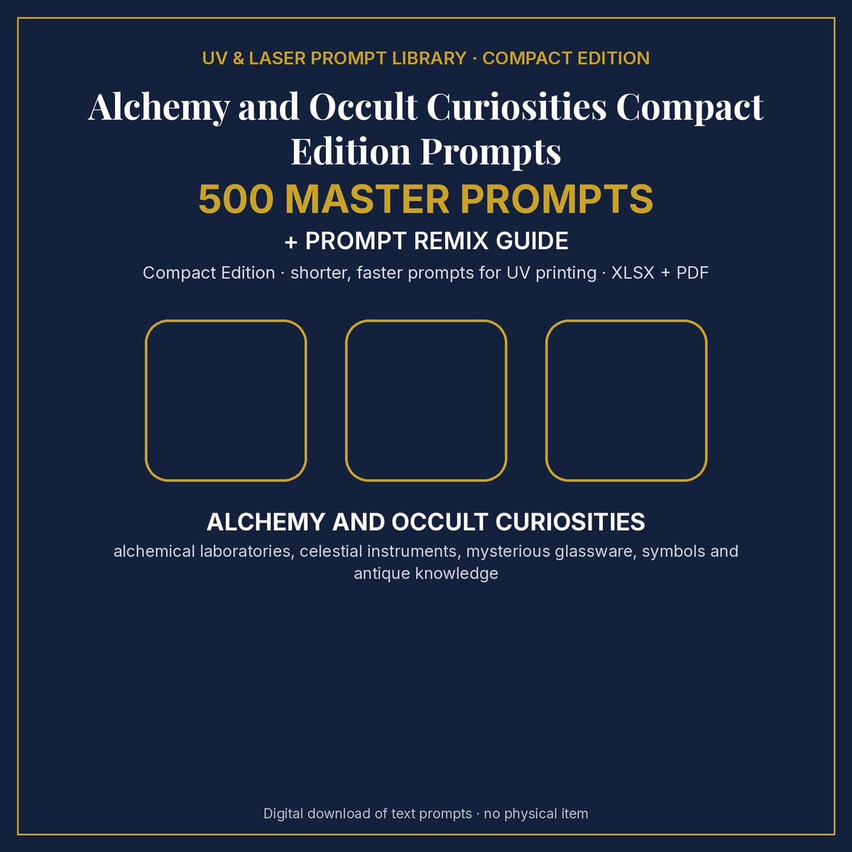 Alchemy and Occult Curiosities Compact Edition Prompts: cover