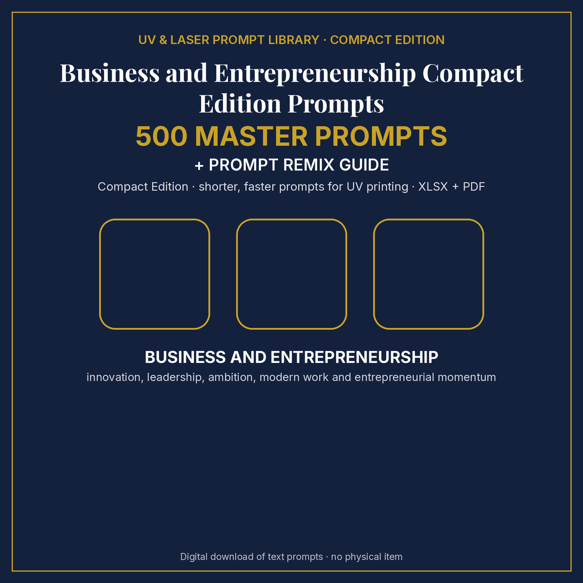 Business and Entrepreneurship Compact Edition Prompts: cover