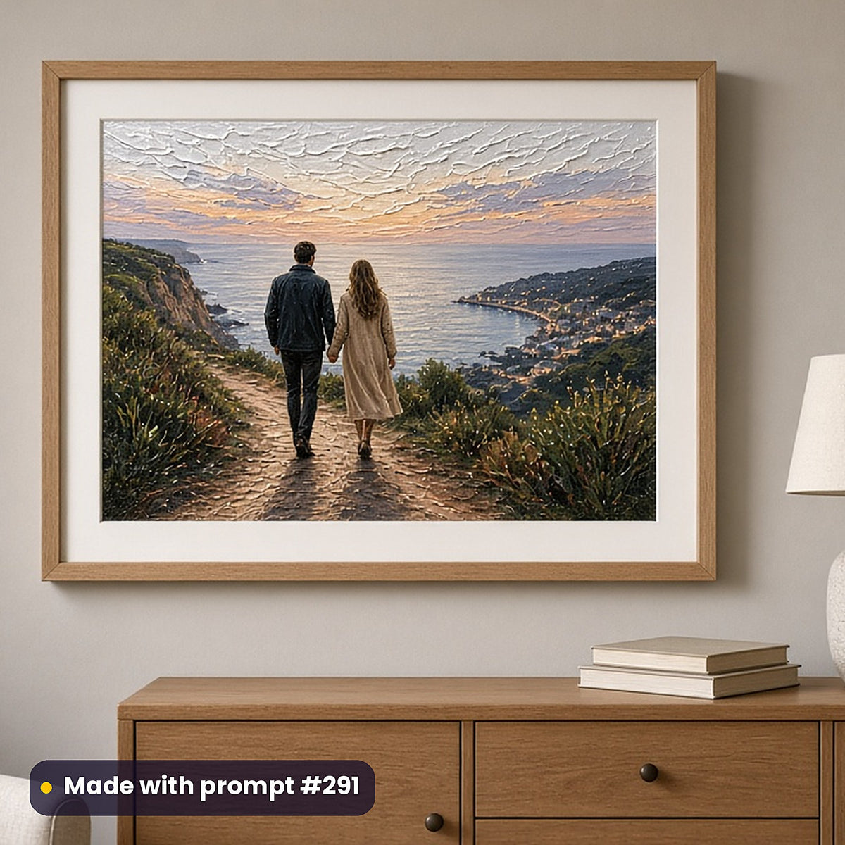 Adult Romance Compact Edition Prompts: realistic mockup, framed print on wall, made with prompt #291