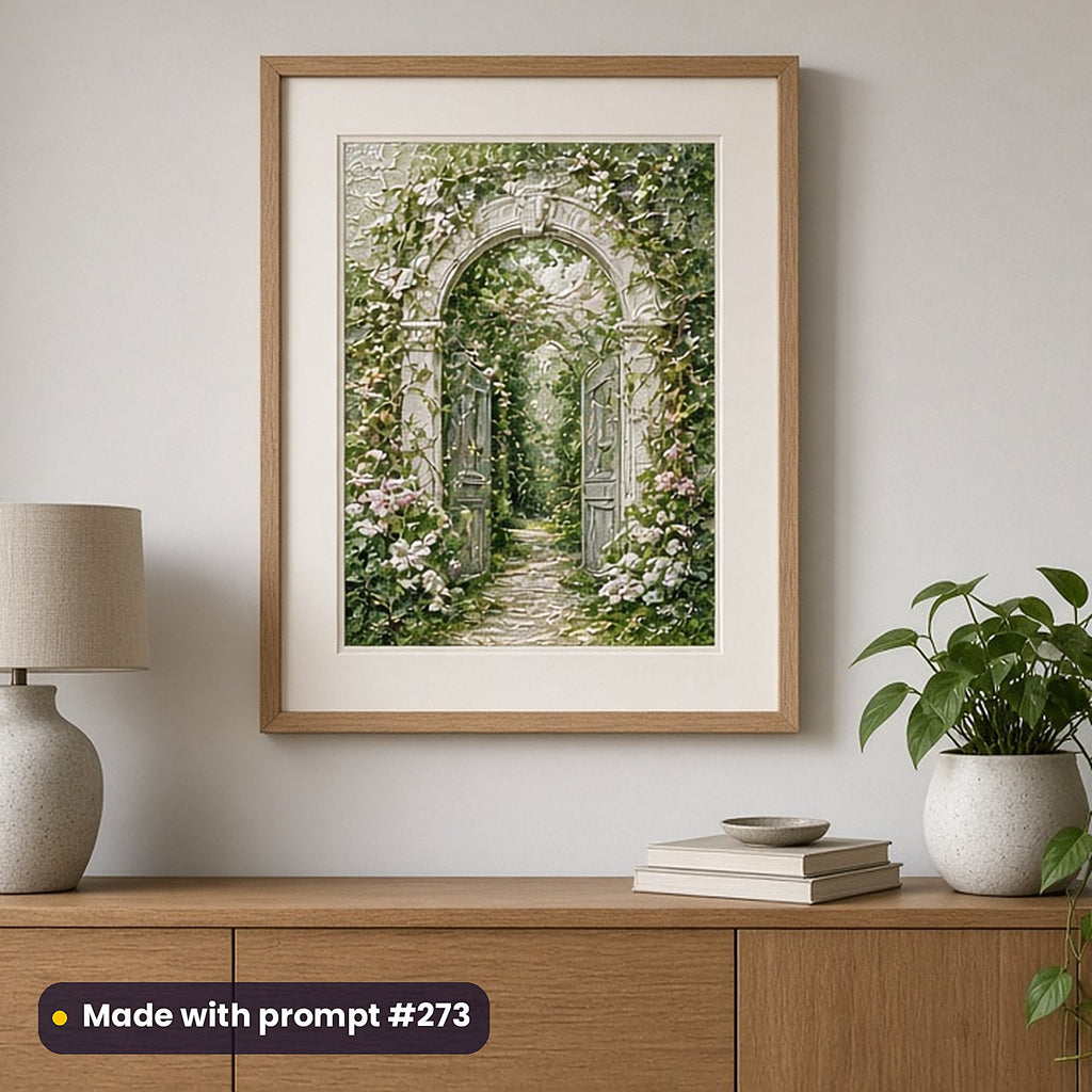 Women's Fiction Compact Edition Prompts: realistic mockup, framed print on wall, made with prompt #273