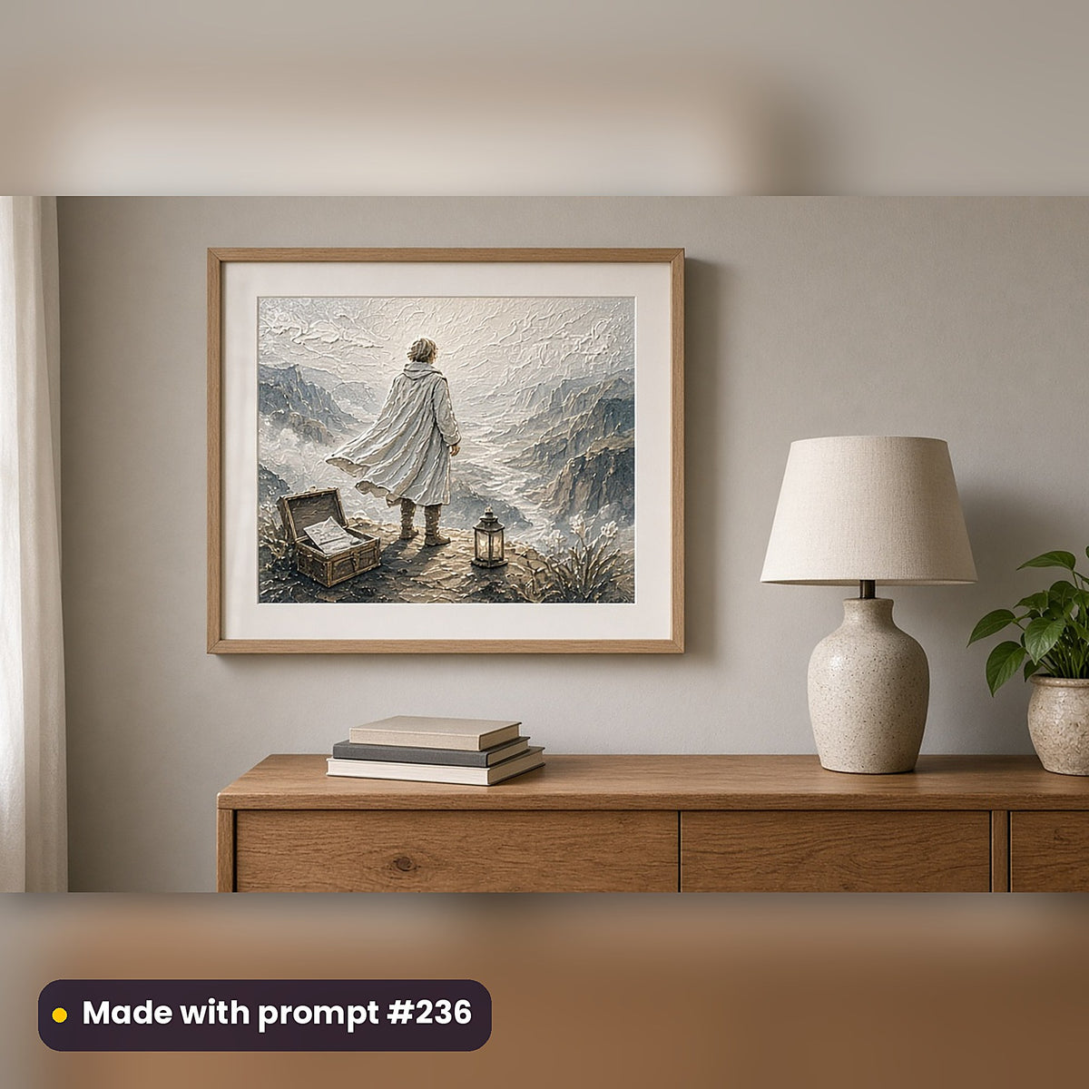 Self-Help and Personal Development Compact Edition Prompts: realistic mockup, framed print on wall, made with prompt #236