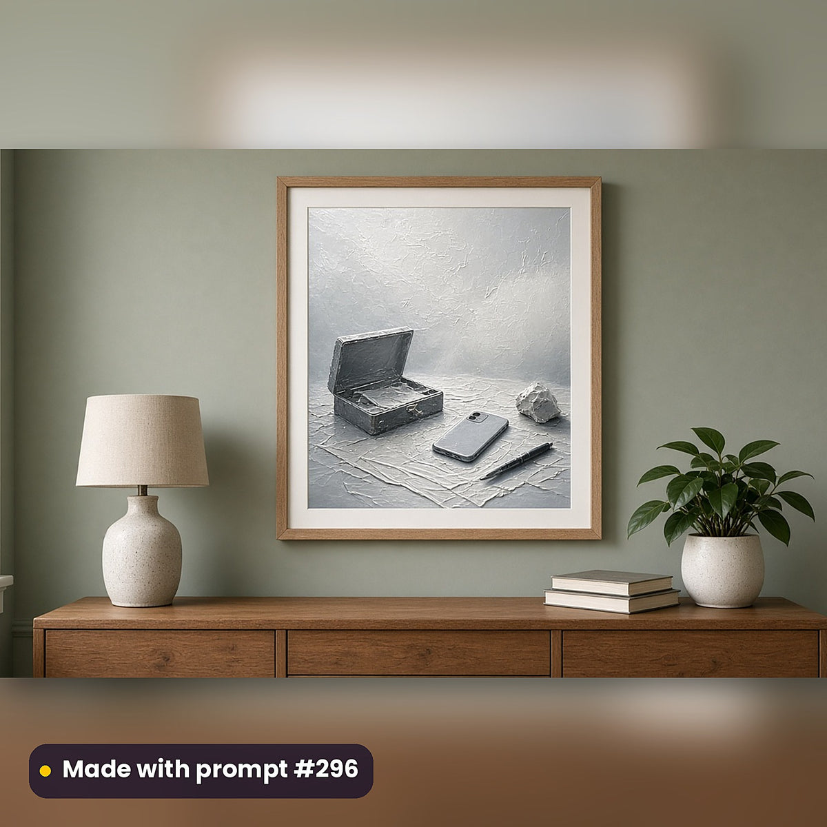Business and Entrepreneurship Compact Edition Prompts: realistic mockup, framed print on wall, made with prompt #296