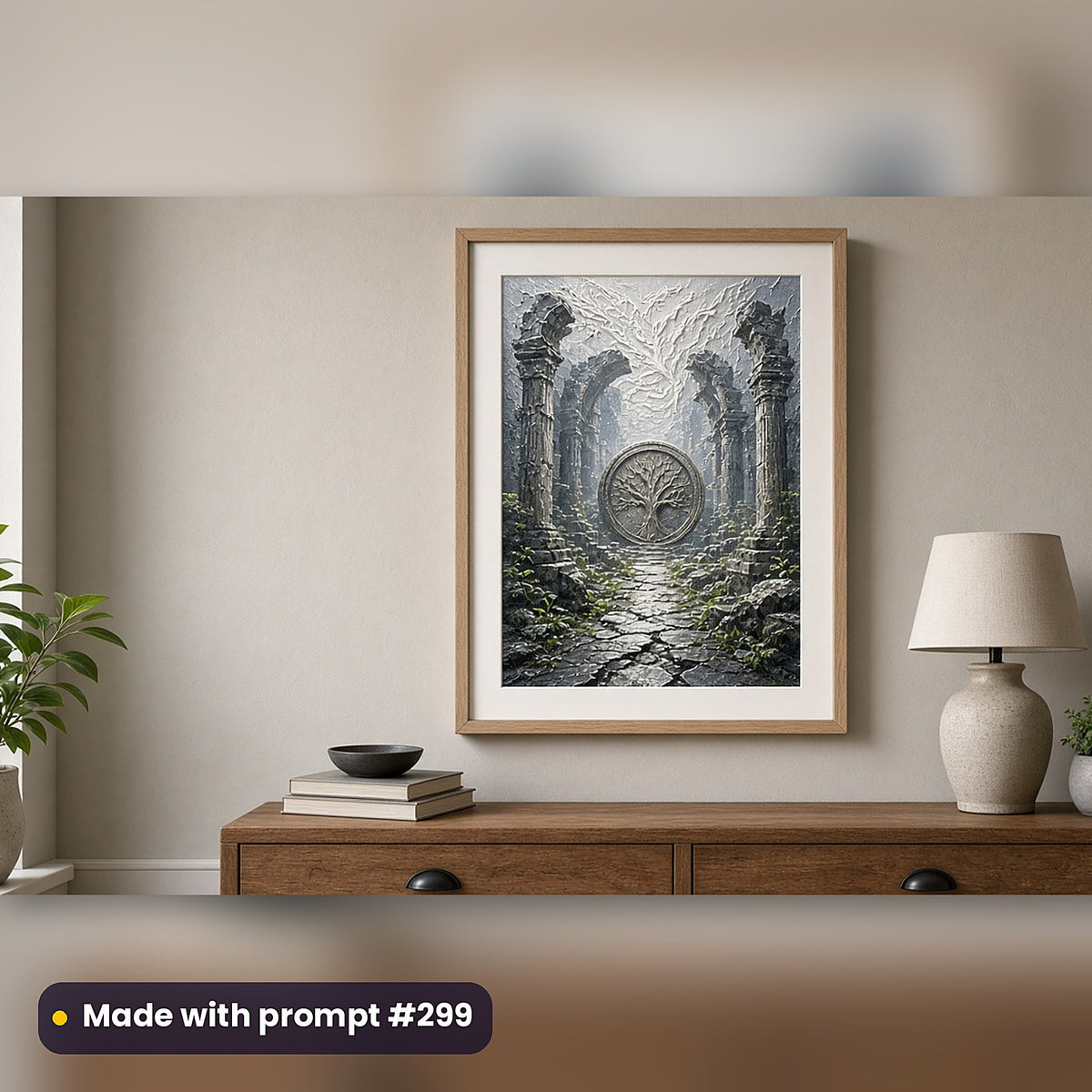 Money and Finance Compact Edition Prompts: realistic mockup, framed print on wall, made with prompt #299
