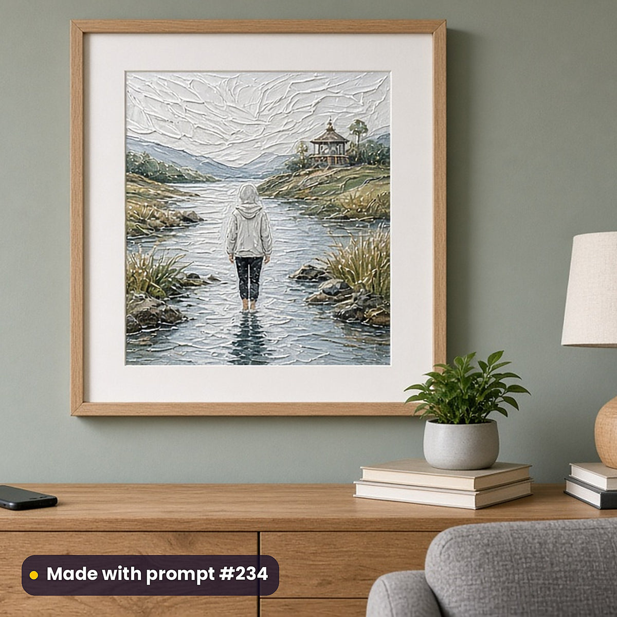 Health and Wellness Compact Edition Prompts: realistic mockup, framed print on wall, made with prompt #234