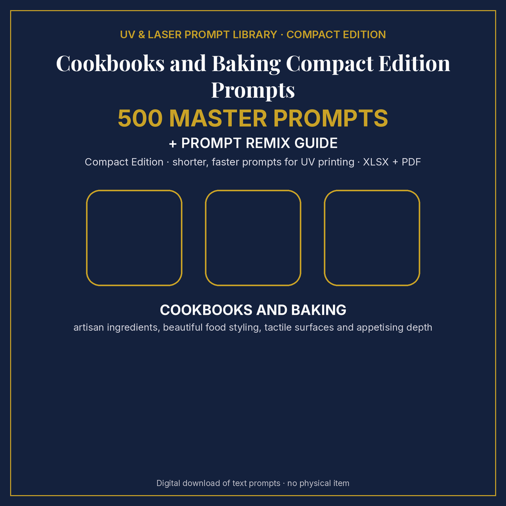 Cookbooks and Baking Compact Edition Prompts: cover
