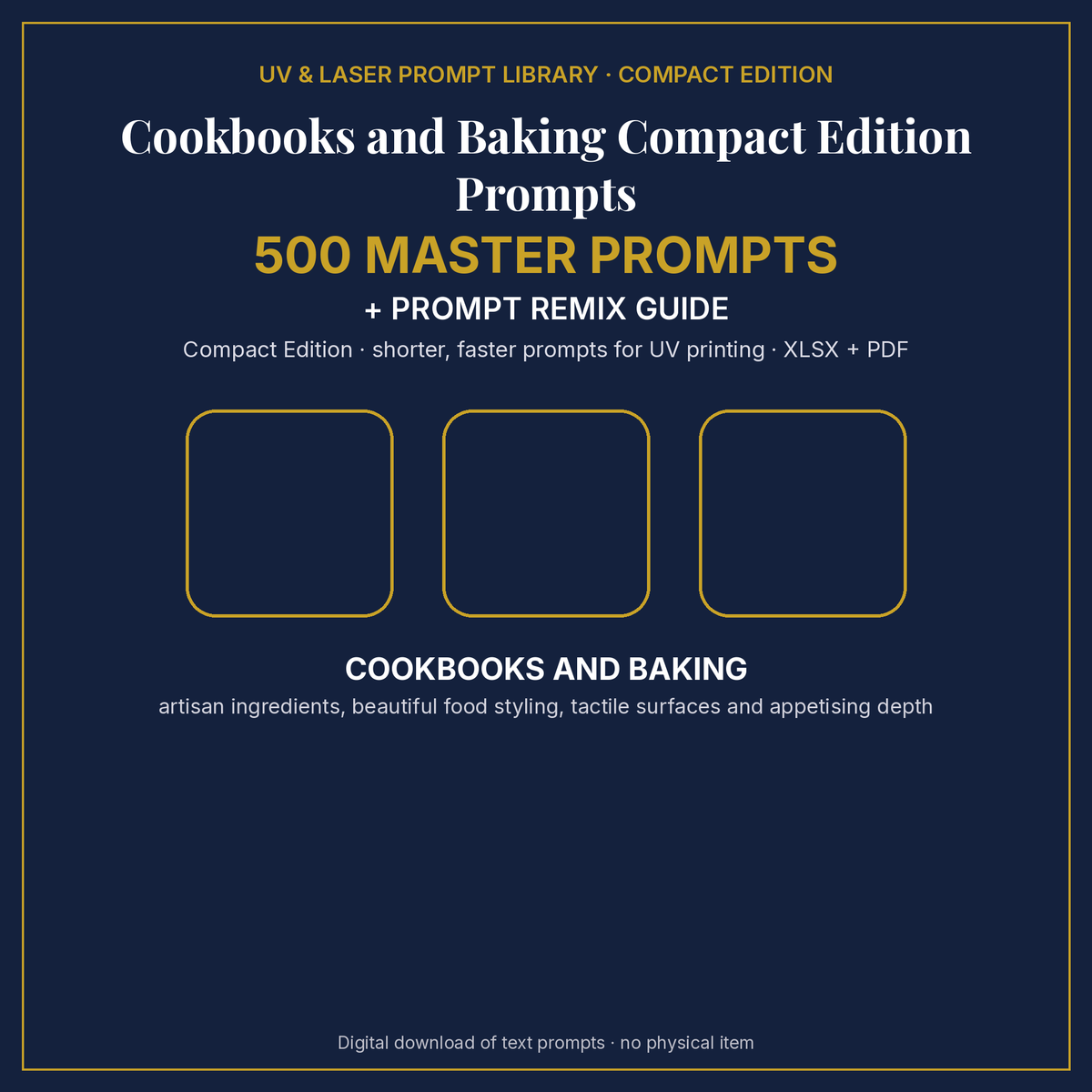 Cookbooks and Baking Compact Edition Prompts: cover