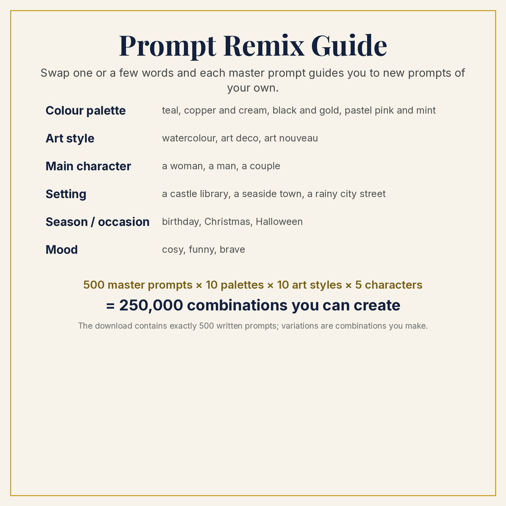Historical Fiction Compact Edition Prompts: remix guide