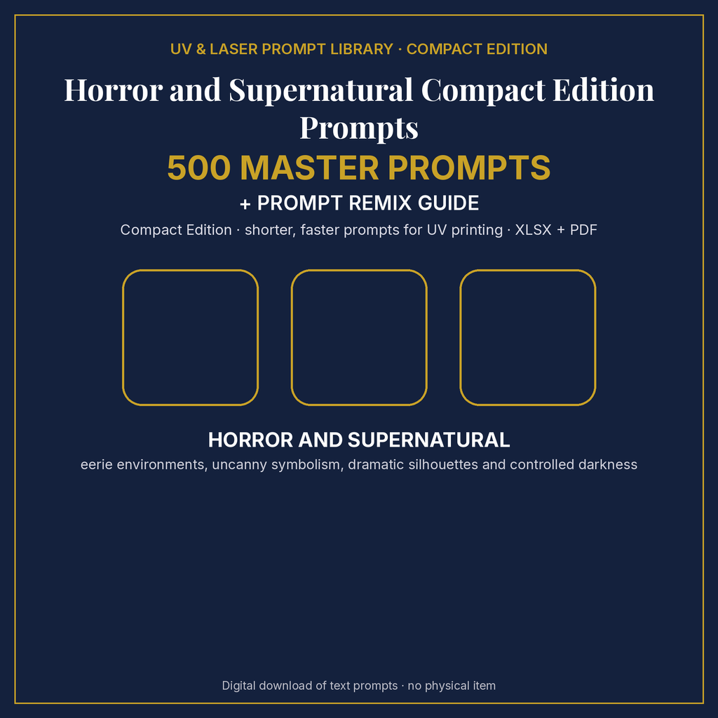 Horror and Supernatural Compact Edition Prompts: cover