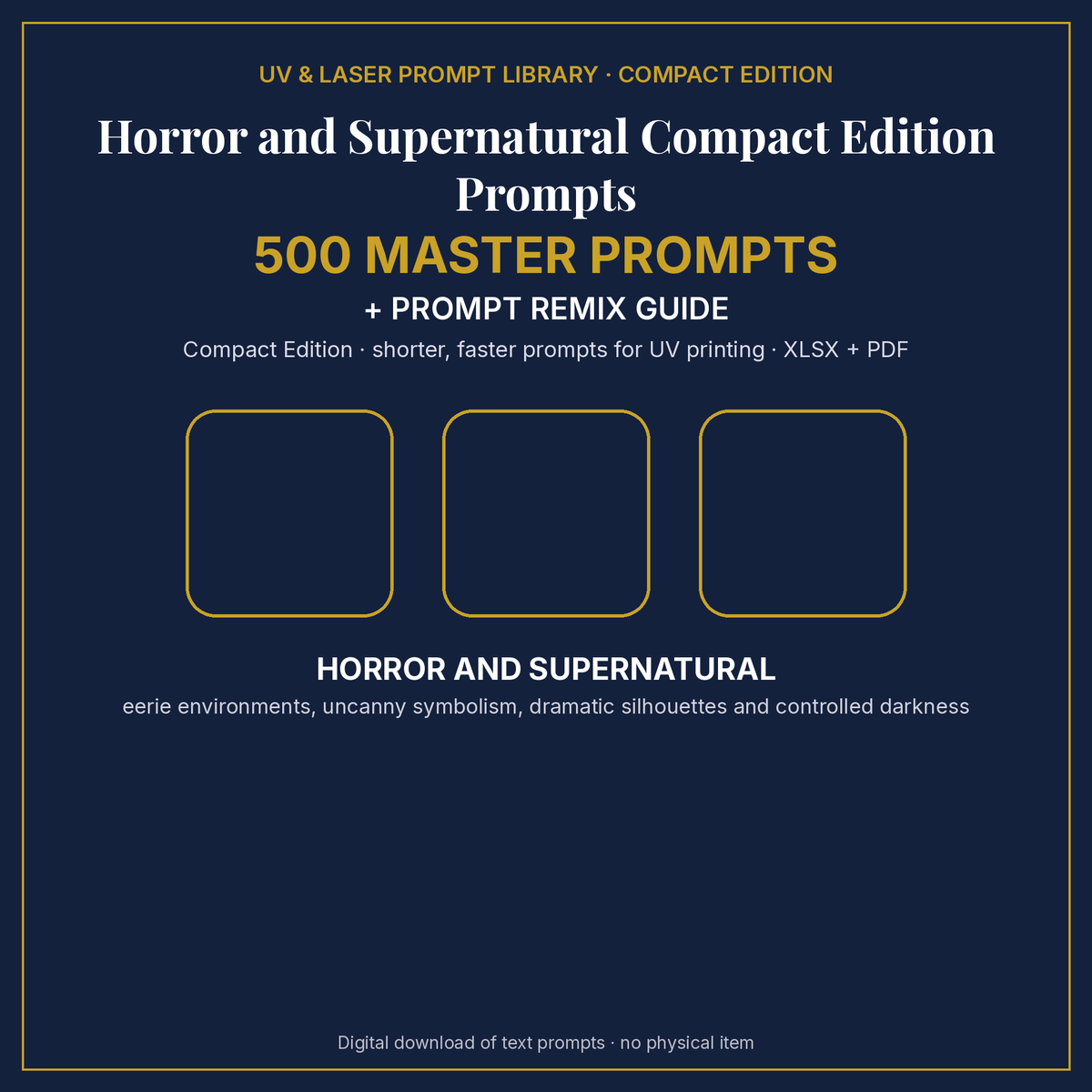 Horror and Supernatural Compact Edition Prompts: cover