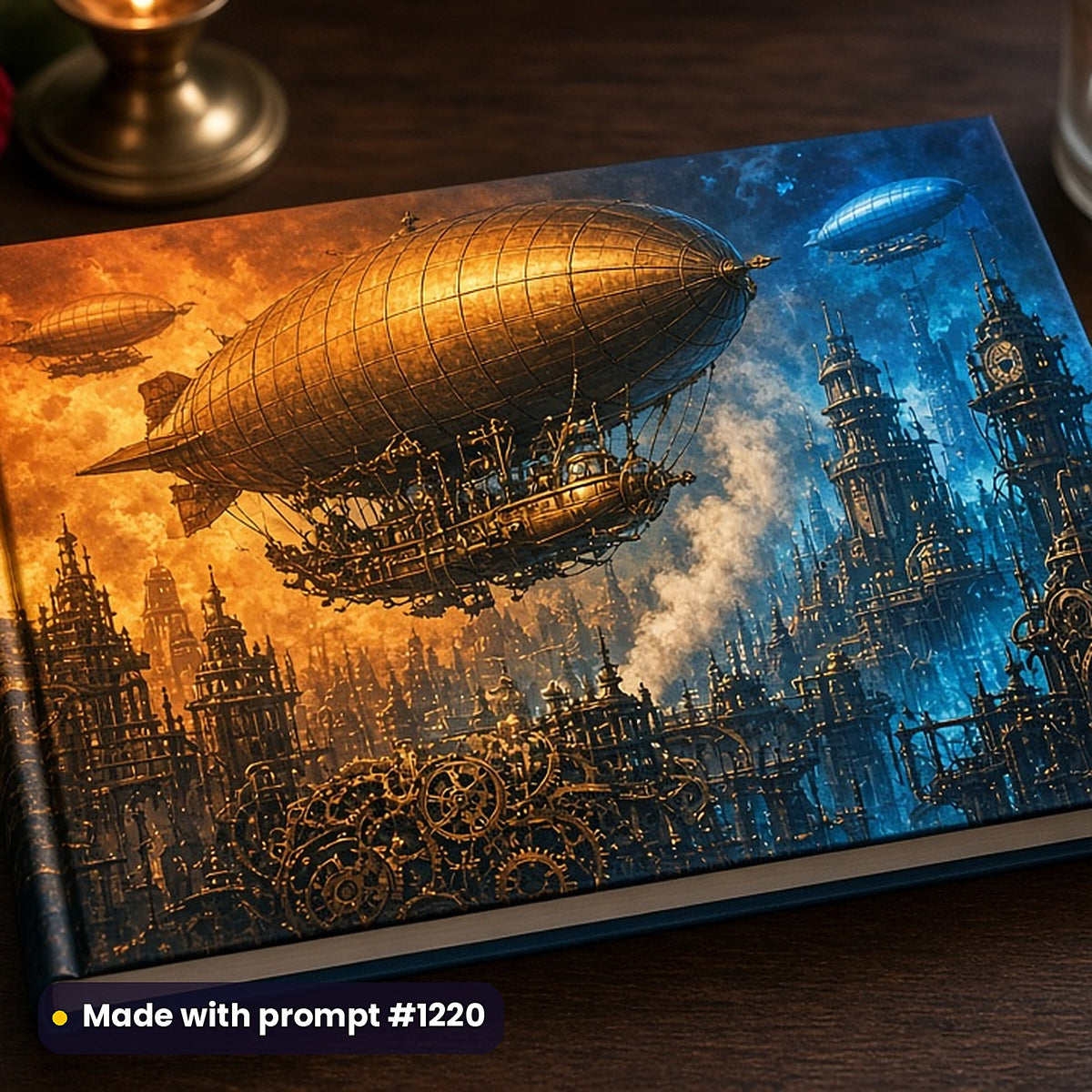 Gothic, Steampunk & Academia Compact Edition Library: realistic UV-printed mockup, made with prompt #1220